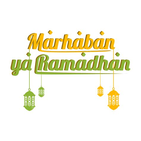 tulisan marhaban ya ramadhan png